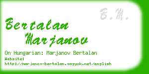 bertalan marjanov business card